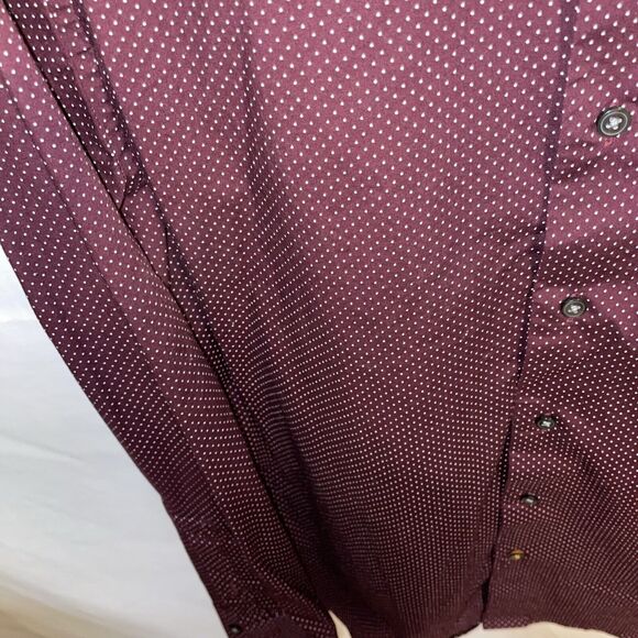 Apt. 9 Dress Shirt Men’s Size Large Purple Dotted Long Sleeve Button Up 17 34/35 - Picture 6 of 12